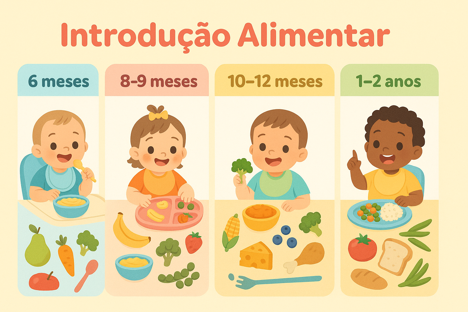 Guia Introdução Alimentar 6-24 Meses: Cronograma Completo 2025 – Natuzinho