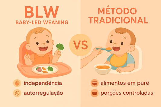 BLW vs método tradicional: qual escolher para seu bebê? (Comparação completa 2025)