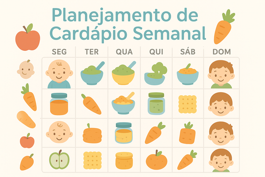 Planejamento de cardápio semanal: 4 semanas de refeições para bebês e crianças