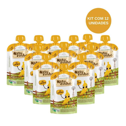 Kit Papinha Organica Natuzinho Banana Bebe 12 unidades - organica, só fruta